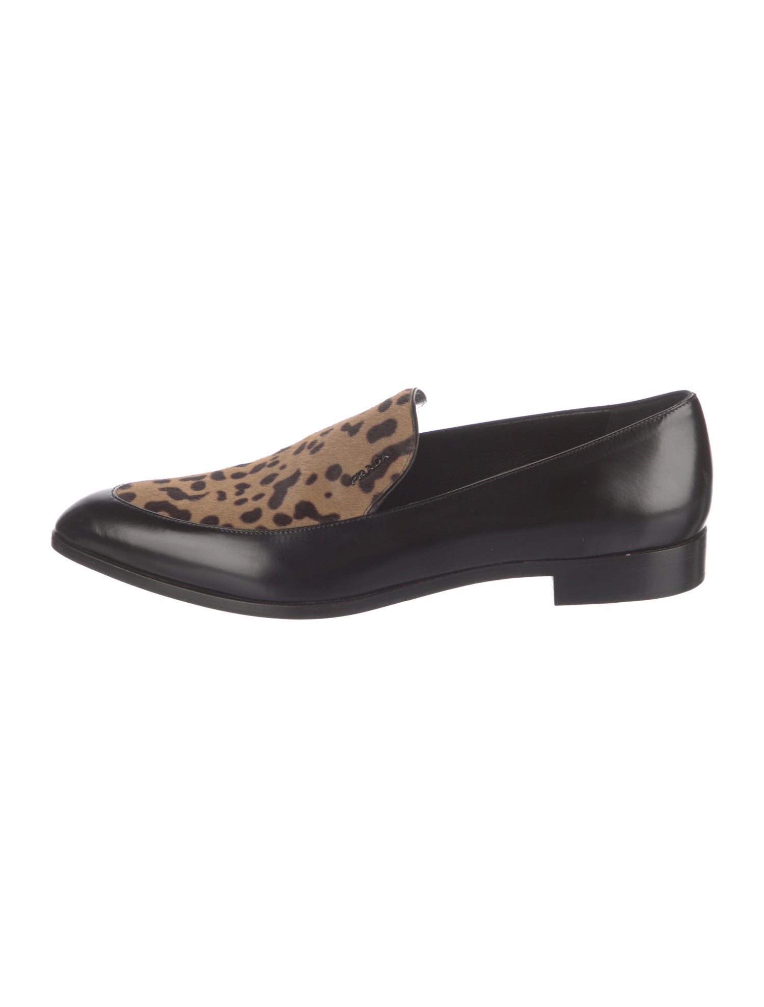 Prada Ponyhair Animal Print Loafers