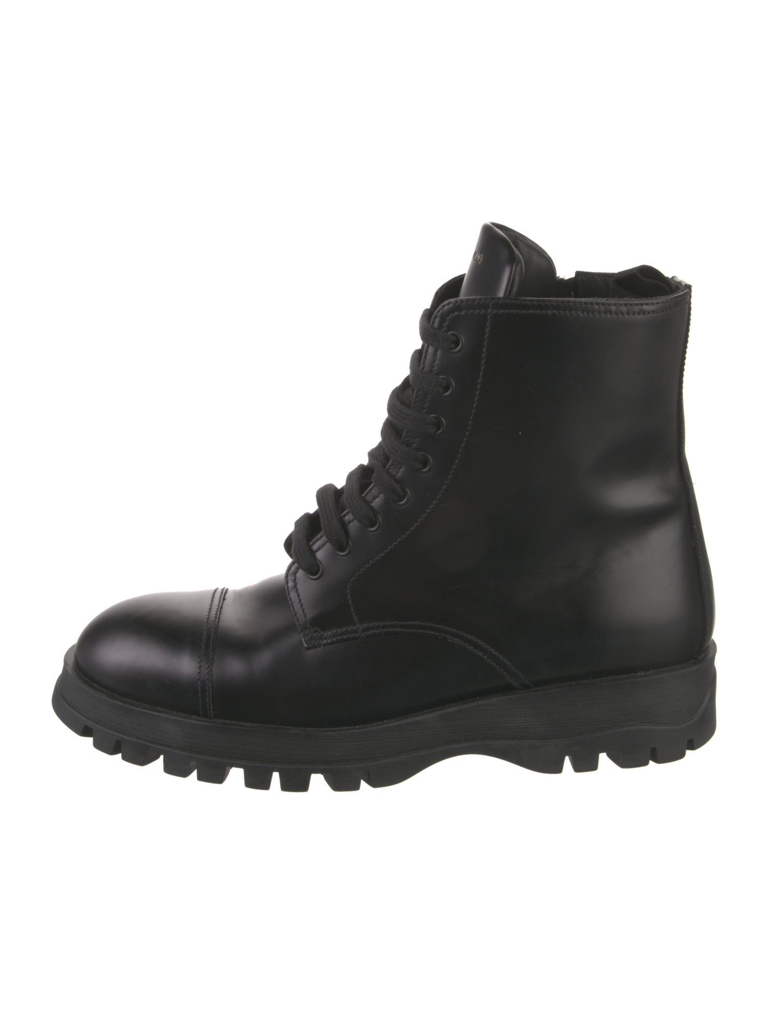 Prada Patent Leather Combat Boots