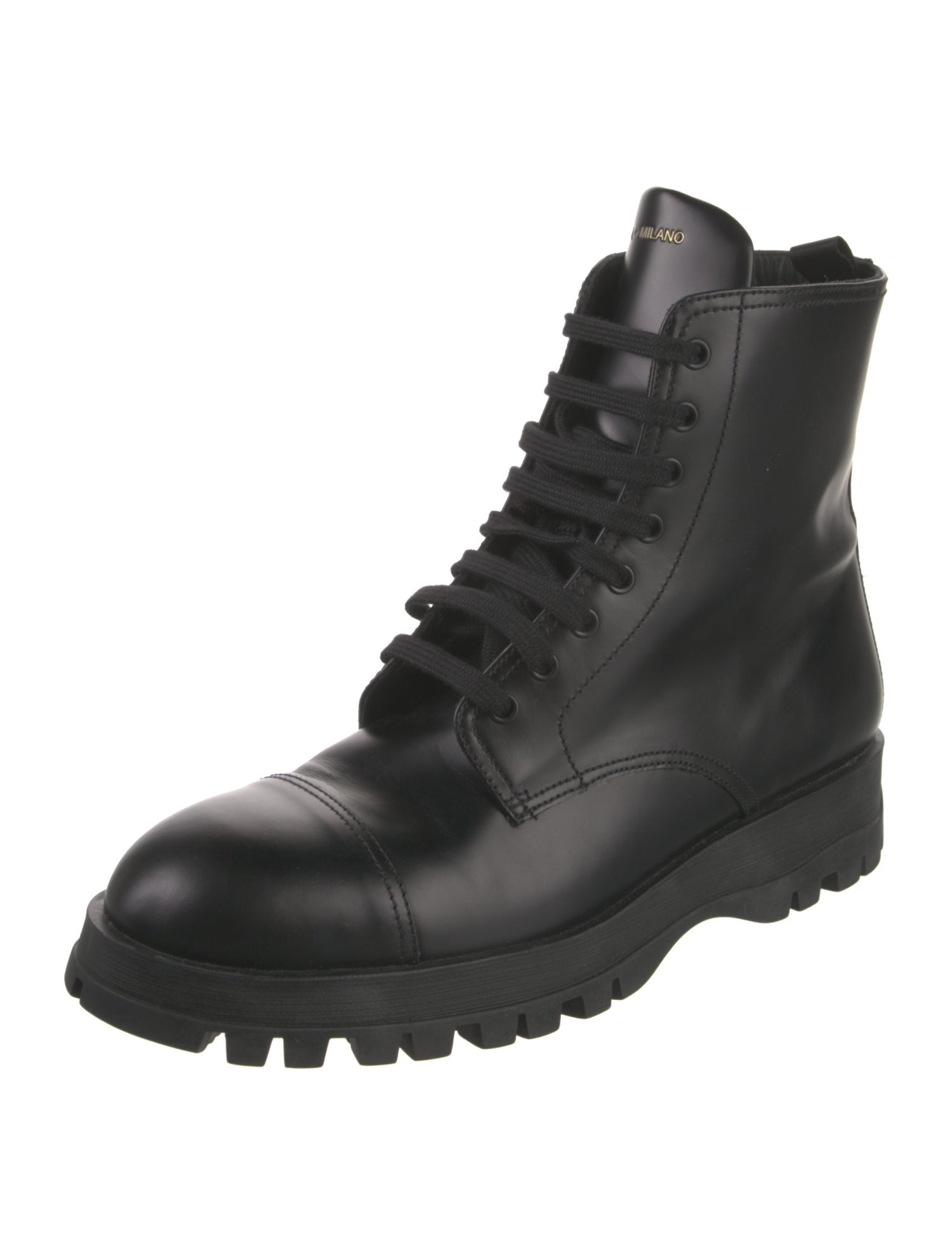 Prada Patent Leather Combat Boots
