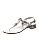 Prada Leather T-Strap Sandals