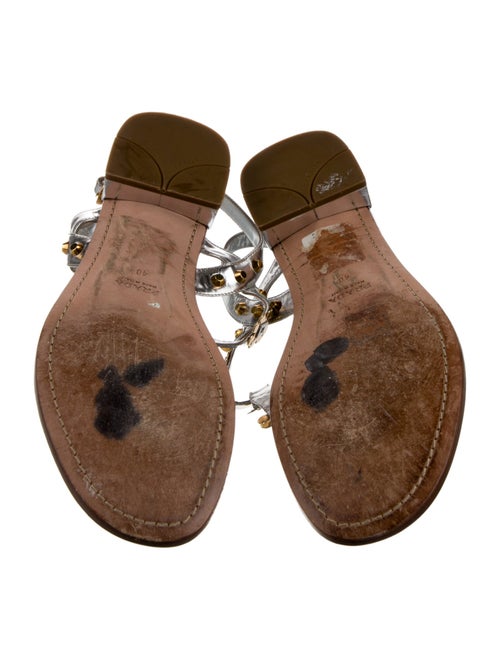 Prada Leather T-Strap Sandals