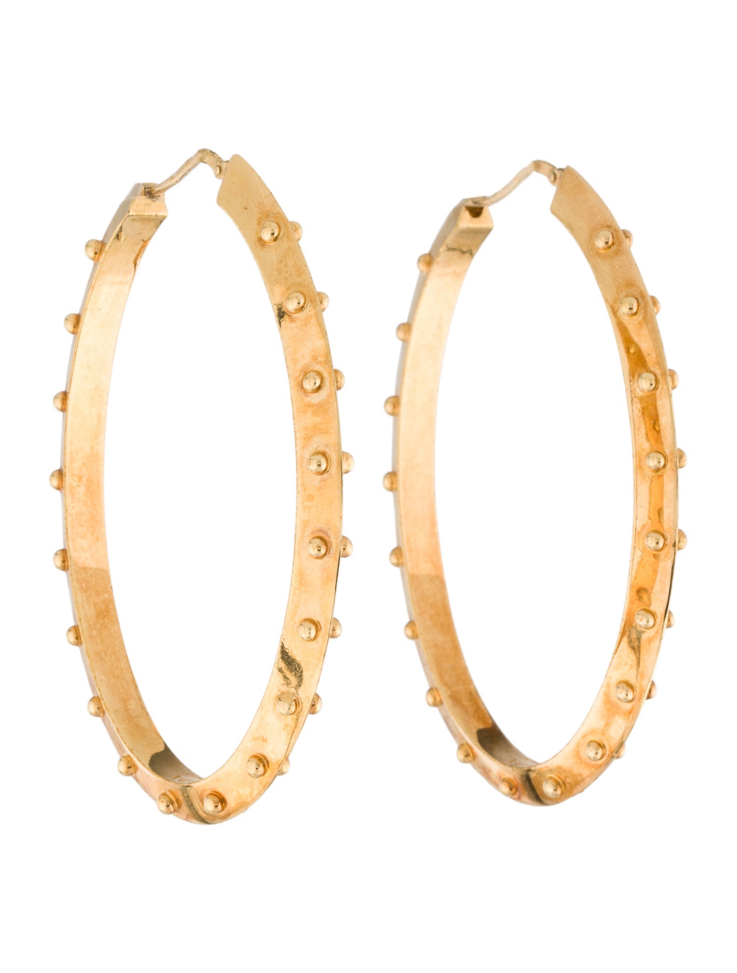 Prada Studded Hoop Earrings