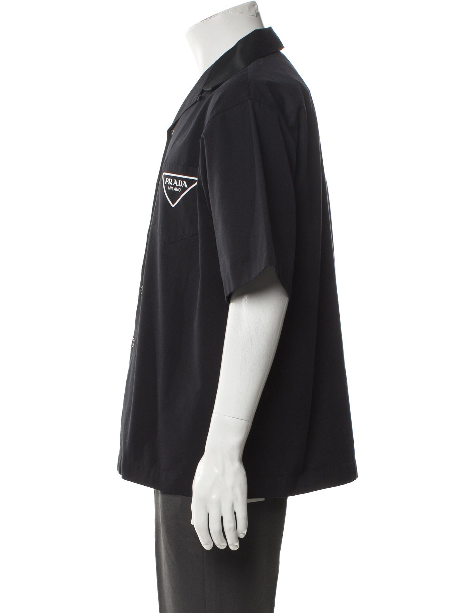 Prada 2021 Enameled Metal Triangle Shirt