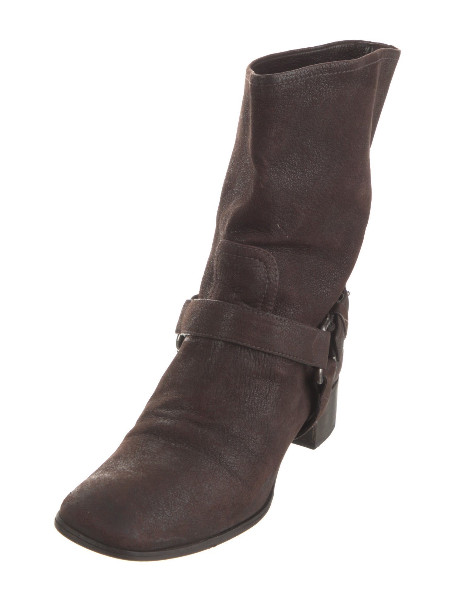 Prada Leather Moto Boots