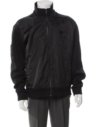 Prada 2021 Enameled Metal Triangle Windbreaker