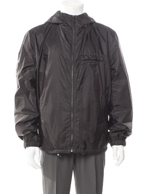 Prada 2020 Enameled Metal Triangle Windbreaker