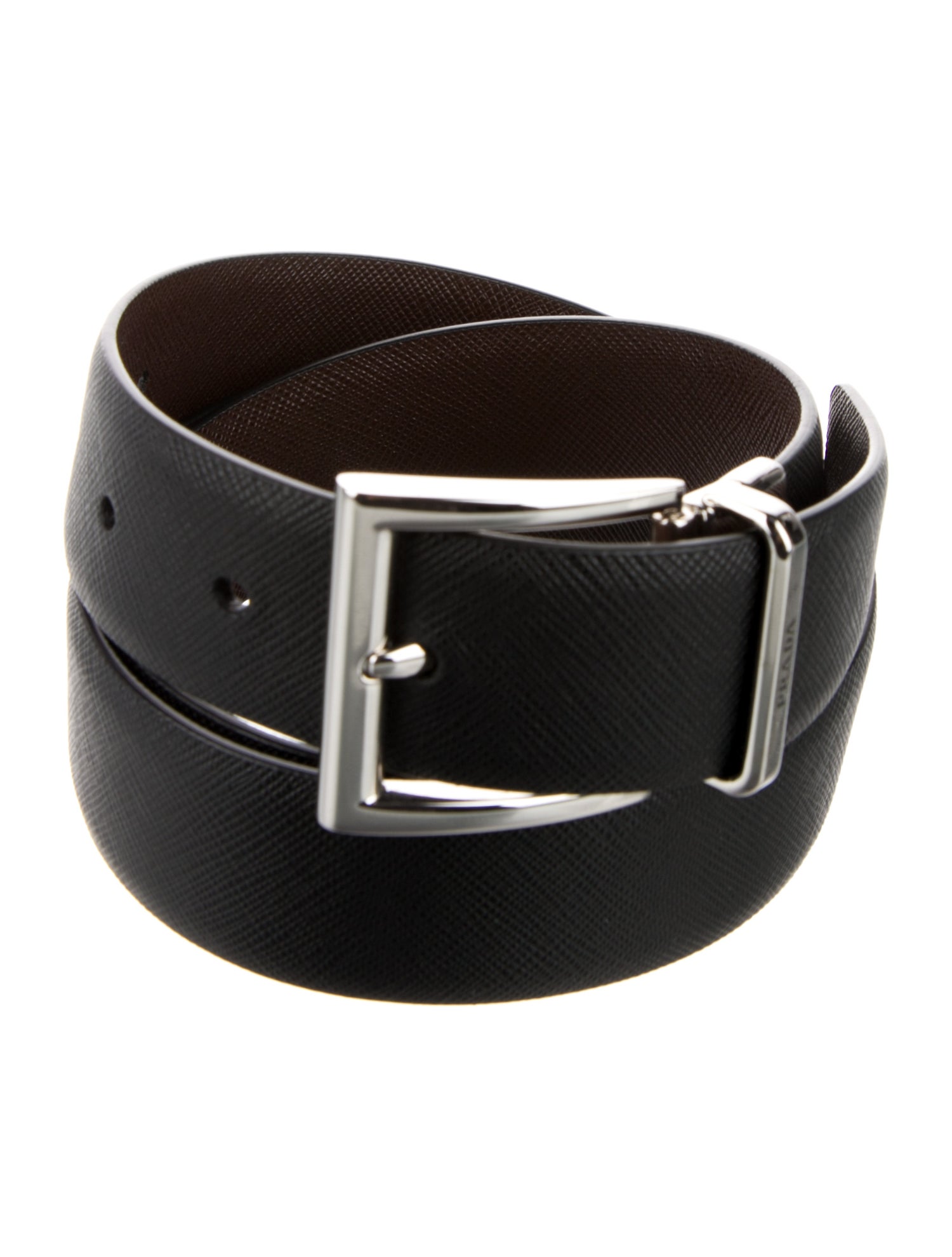 Prada Saffiano Cuir Leather Waist Belt