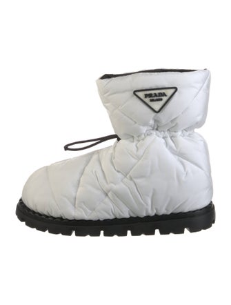 Prada Nylon Lace-Up Boots