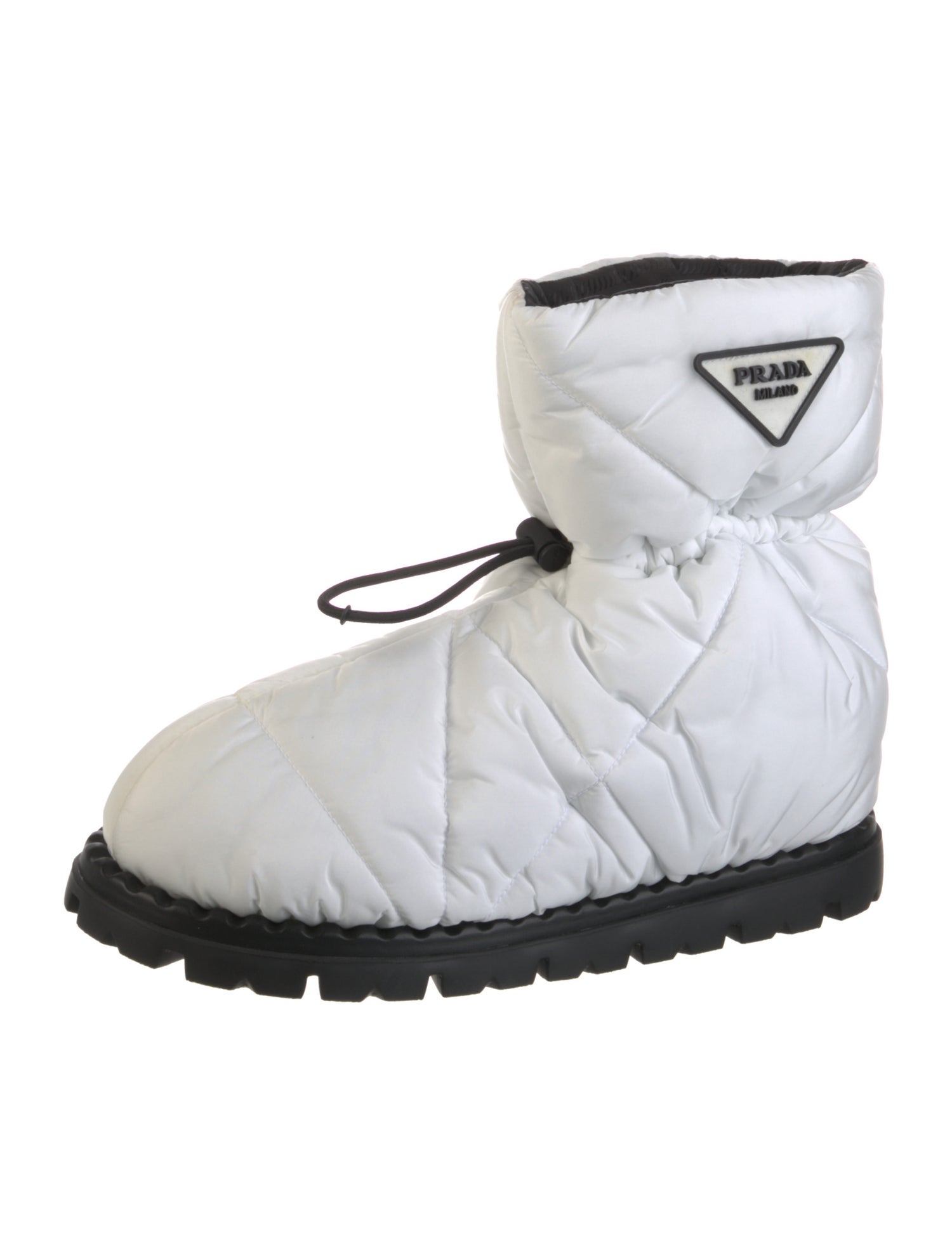 Prada Nylon Lace-Up Boots