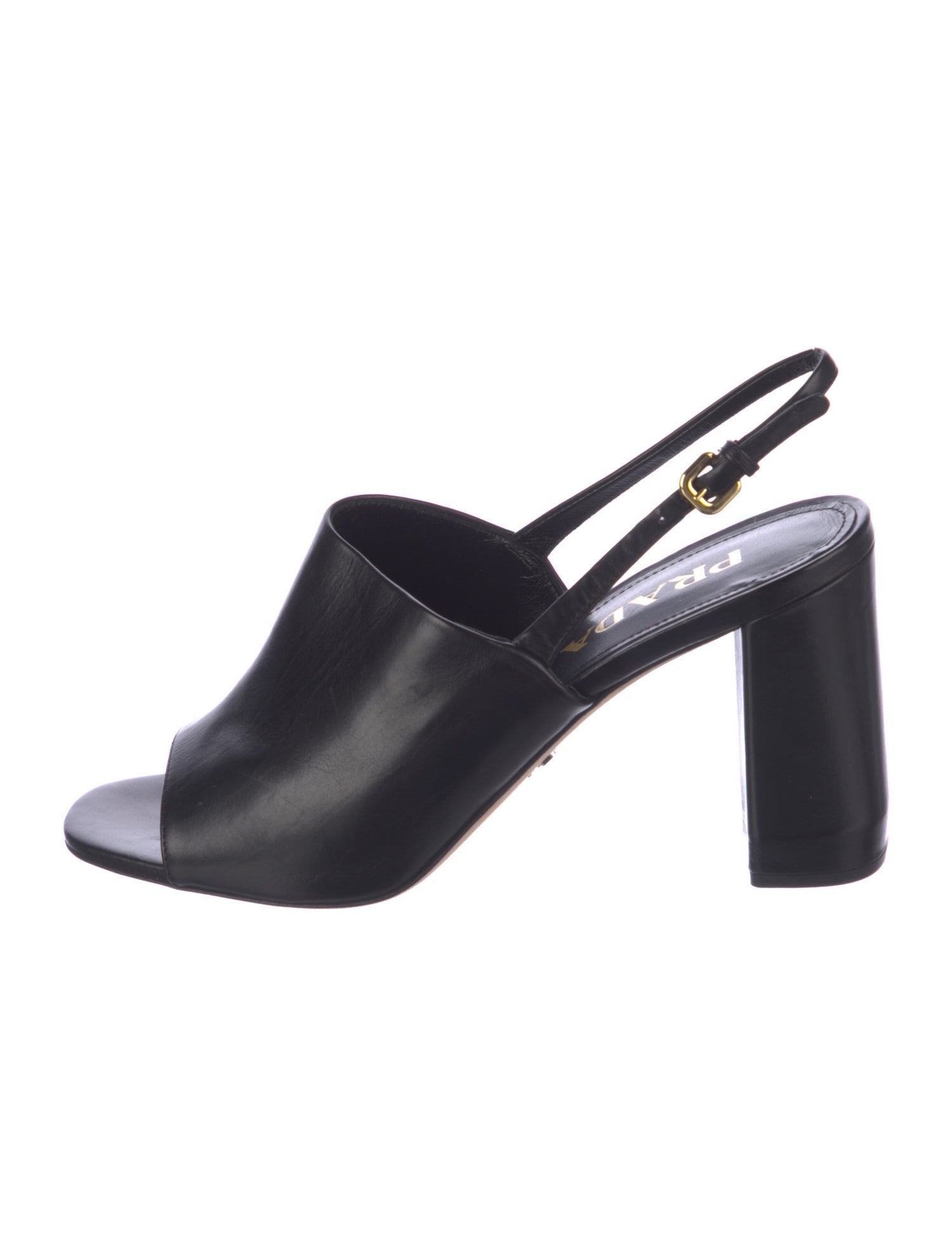Prada Leather Slingback Sandals