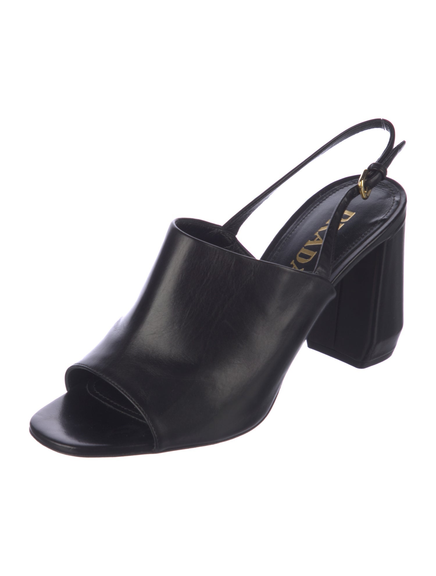 Prada Leather Slingback Sandals