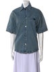 Prada 2023 Short Sleeve Button-Up Top