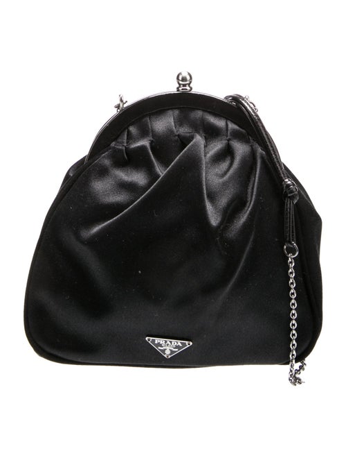 Prada Enameled Metal Triangle Evening Bag