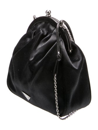 Prada Enameled Metal Triangle Evening Bag