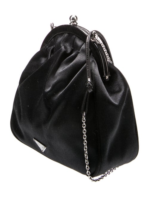 Prada Enameled Metal Triangle Evening Bag