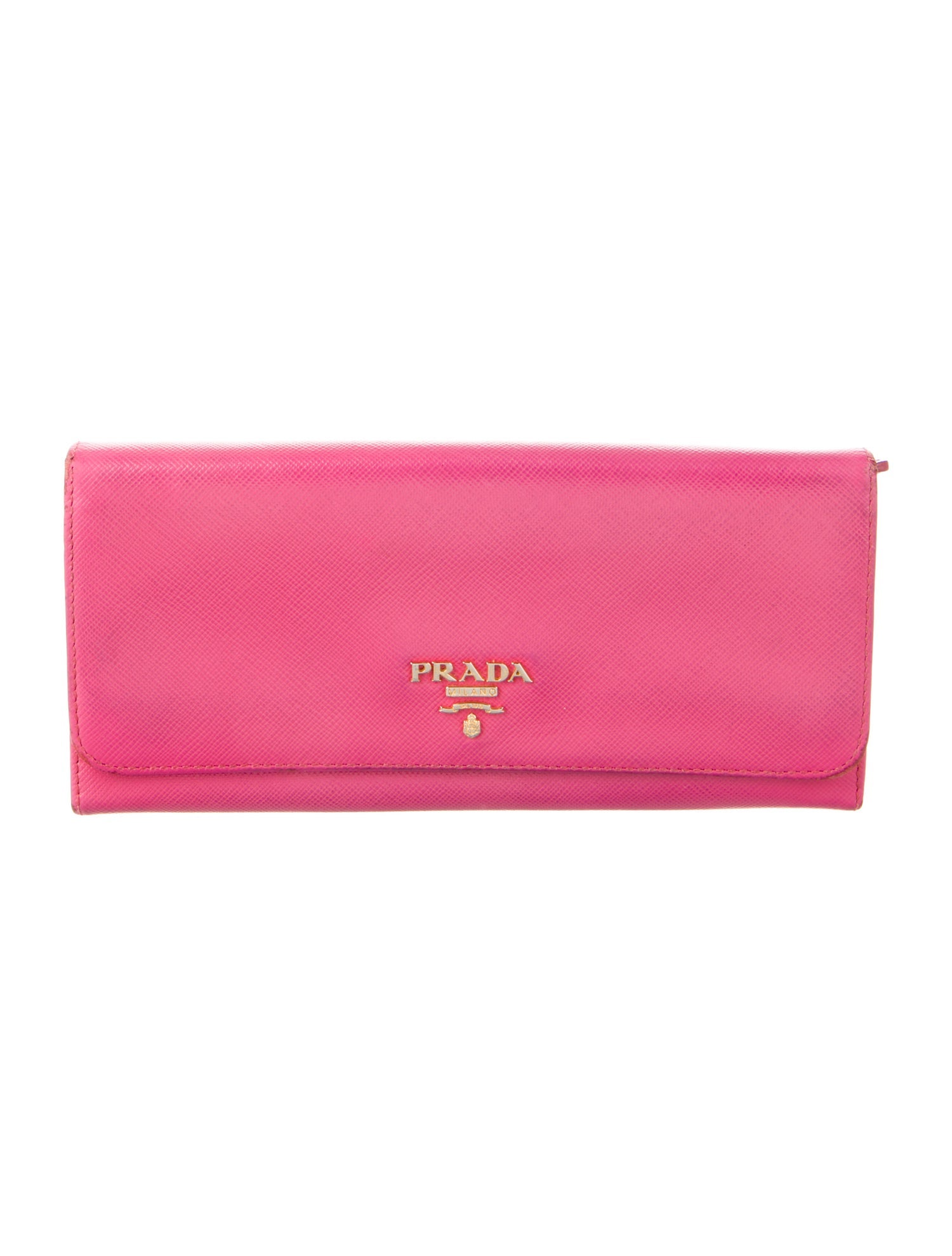 Prada Saffiano Metal Leather Continental Wallet