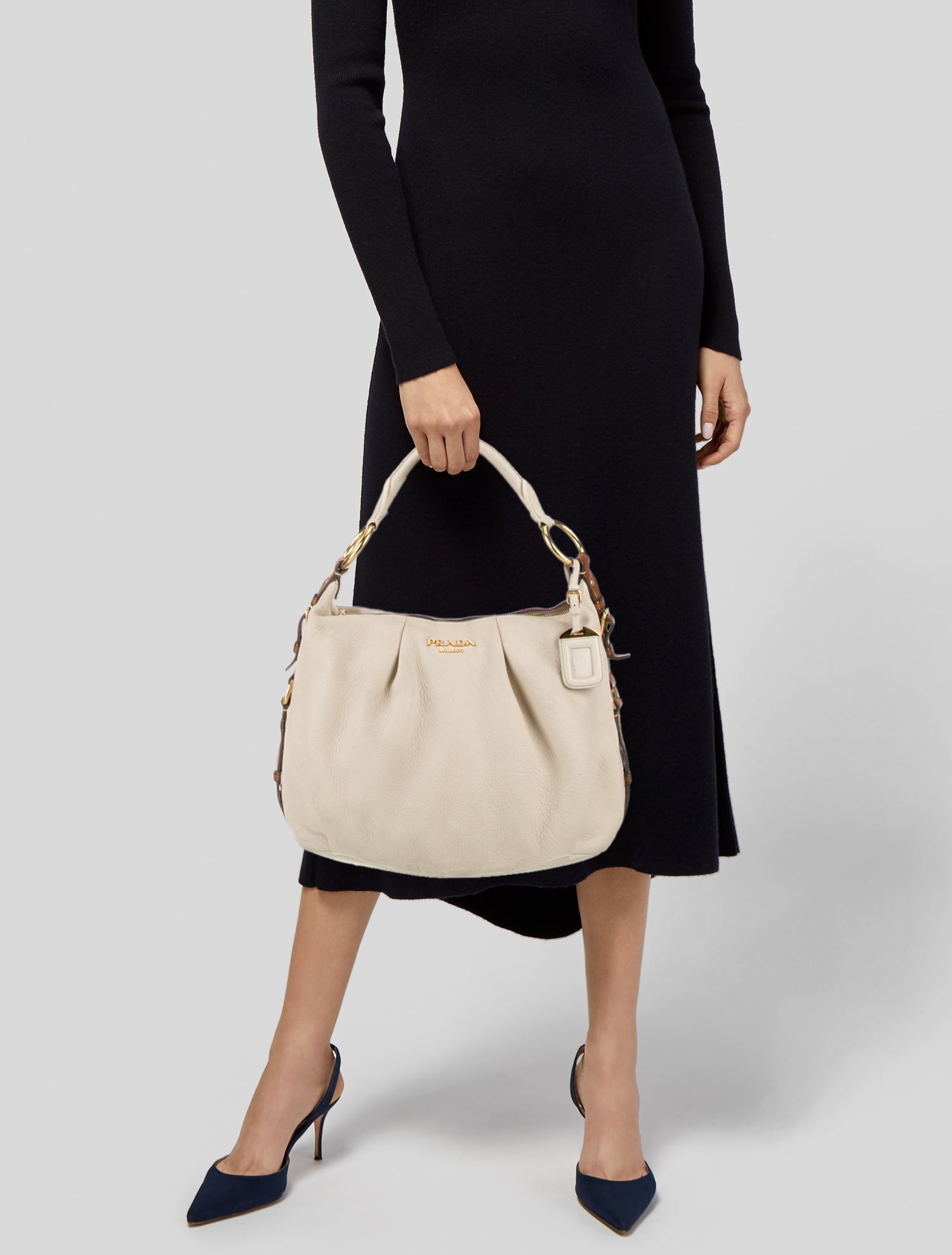 Prada Vitello Daino Leather Shoulder Bag