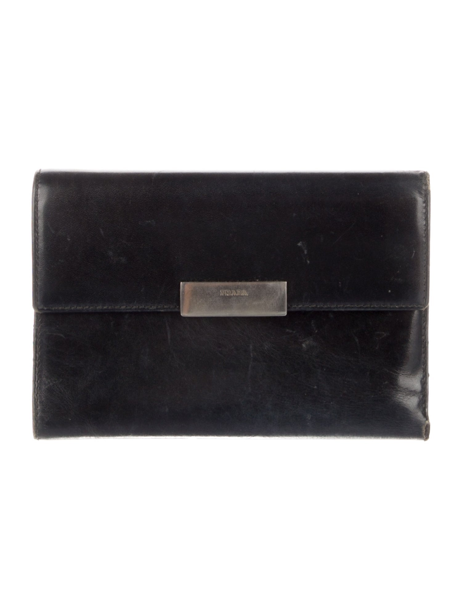 Prada City Calf Leather Compact Wallet