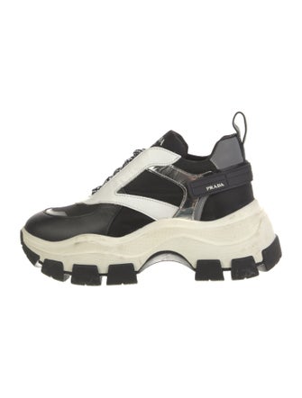 Prada Nylon Colorblock Pattern Chunky Sneakers