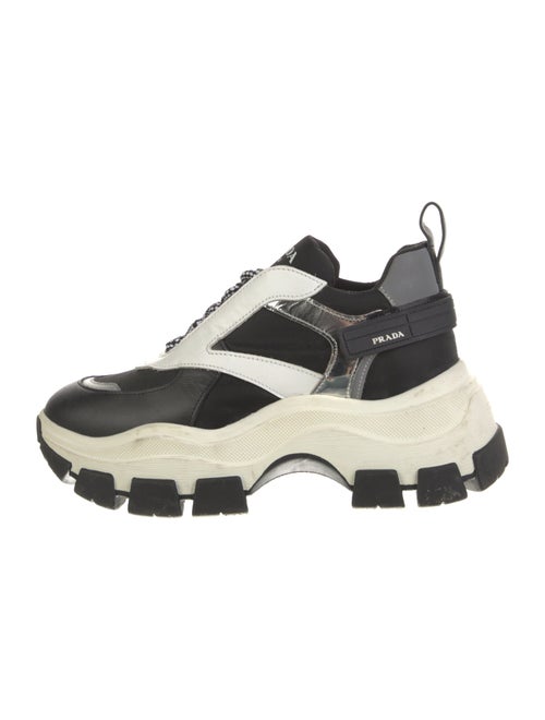 Prada Nylon Colorblock Pattern Chunky Sneakers