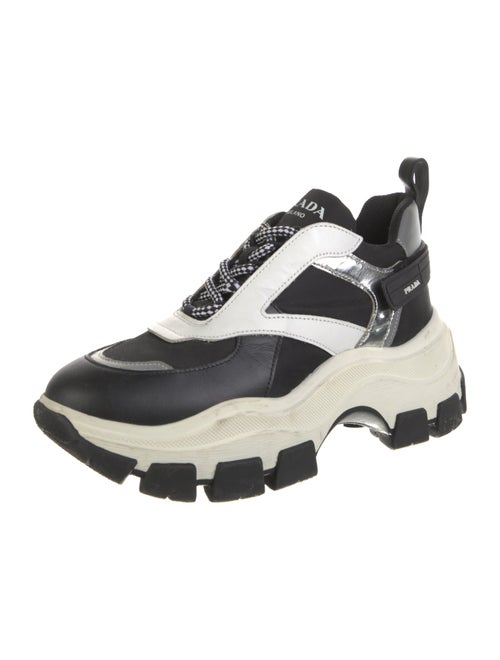 Prada Nylon Colorblock Pattern Chunky Sneakers