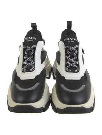 Prada Nylon Colorblock Pattern Chunky Sneakers