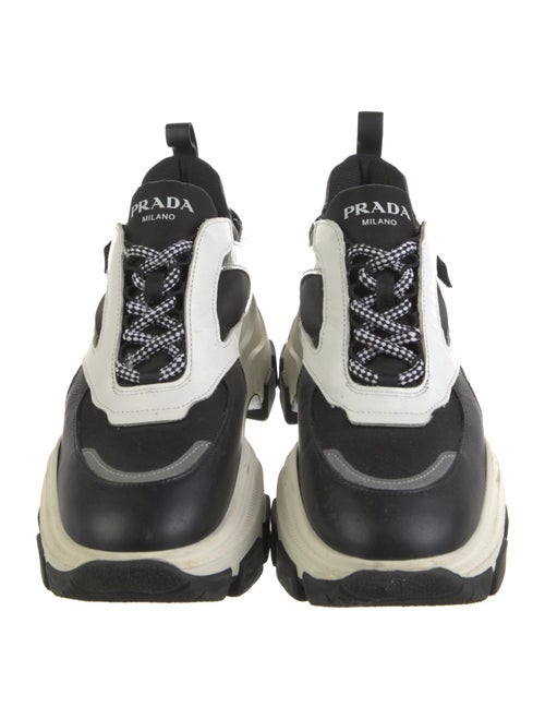 Prada Nylon Colorblock Pattern Chunky Sneakers