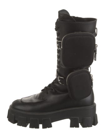 Prada Leather Combat Boots
