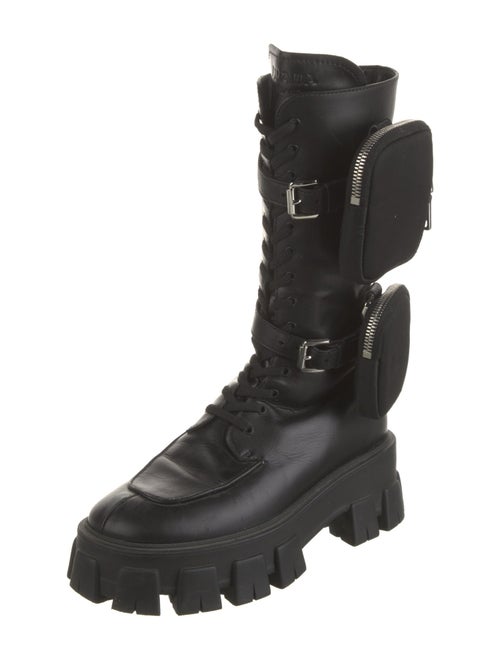 Prada Leather Combat Boots