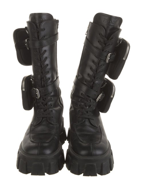 Prada Leather Combat Boots
