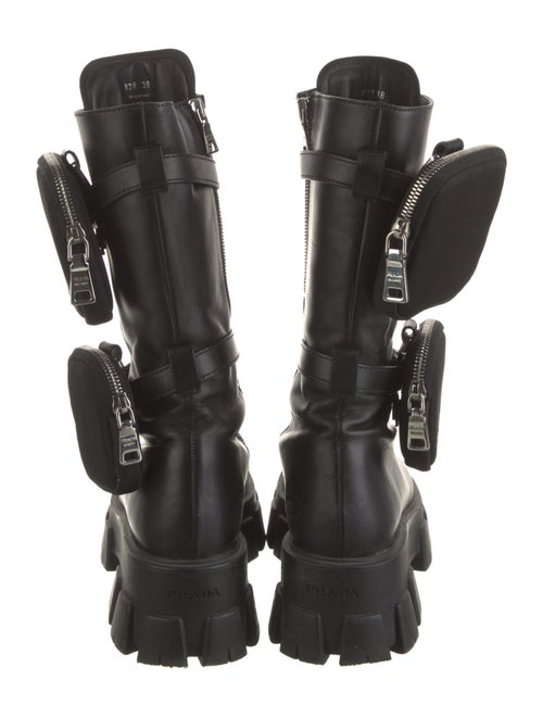 Prada Leather Combat Boots