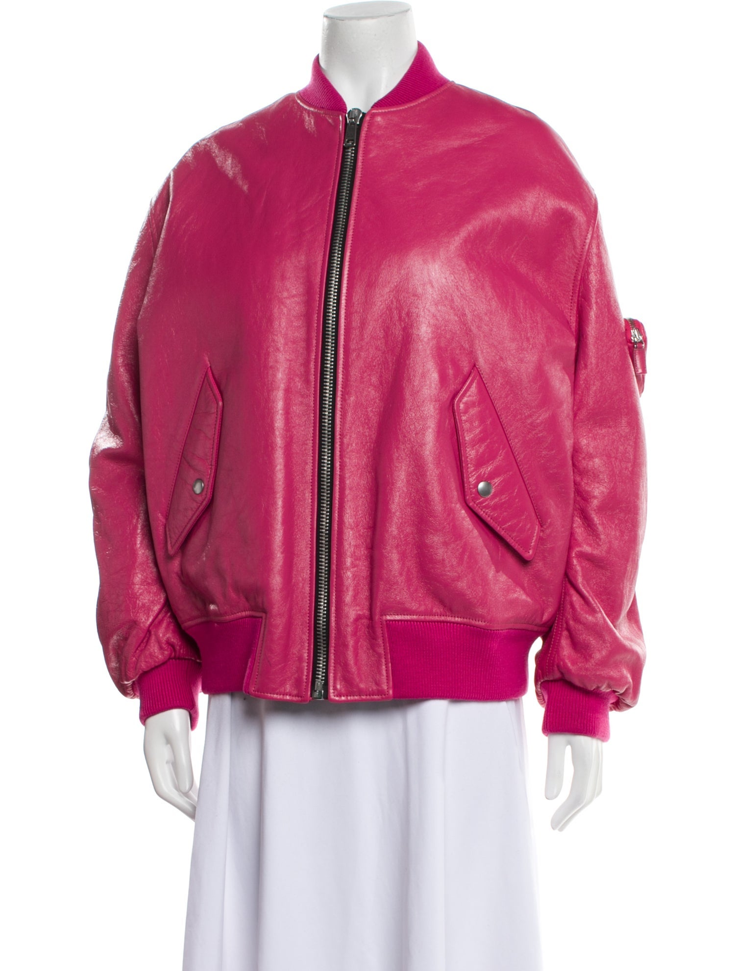 Prada 2021 Leather Bomber Jacket w/ Tags