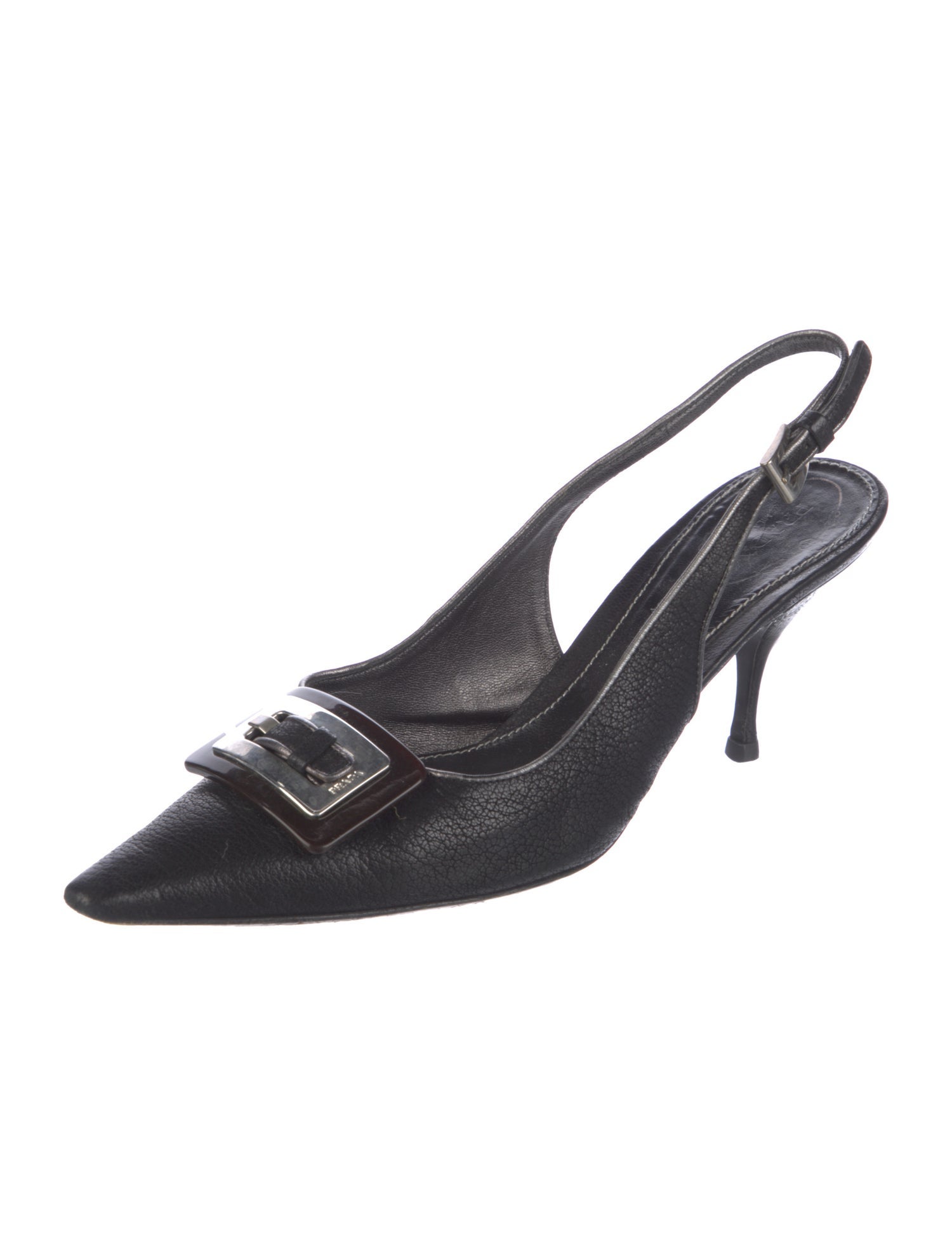 Prada Leather Slingback Pumps