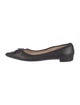 Prada Leather Bow Accents Ballet Flats