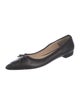 Prada Leather Bow Accents Ballet Flats
