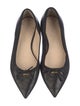 Prada Leather Bow Accents Ballet Flats