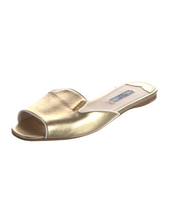 Prada Saffiano Leather Slides