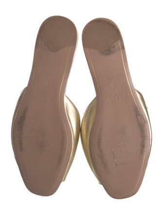 Prada Saffiano Leather Slides