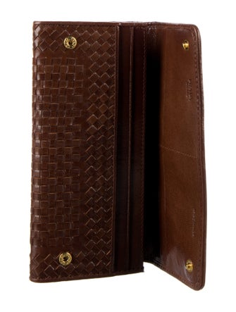 Prada Madras Leather Continental Wallet