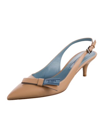 Prada Leather Slingback Pumps