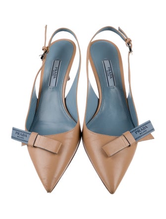 Prada Leather Slingback Pumps