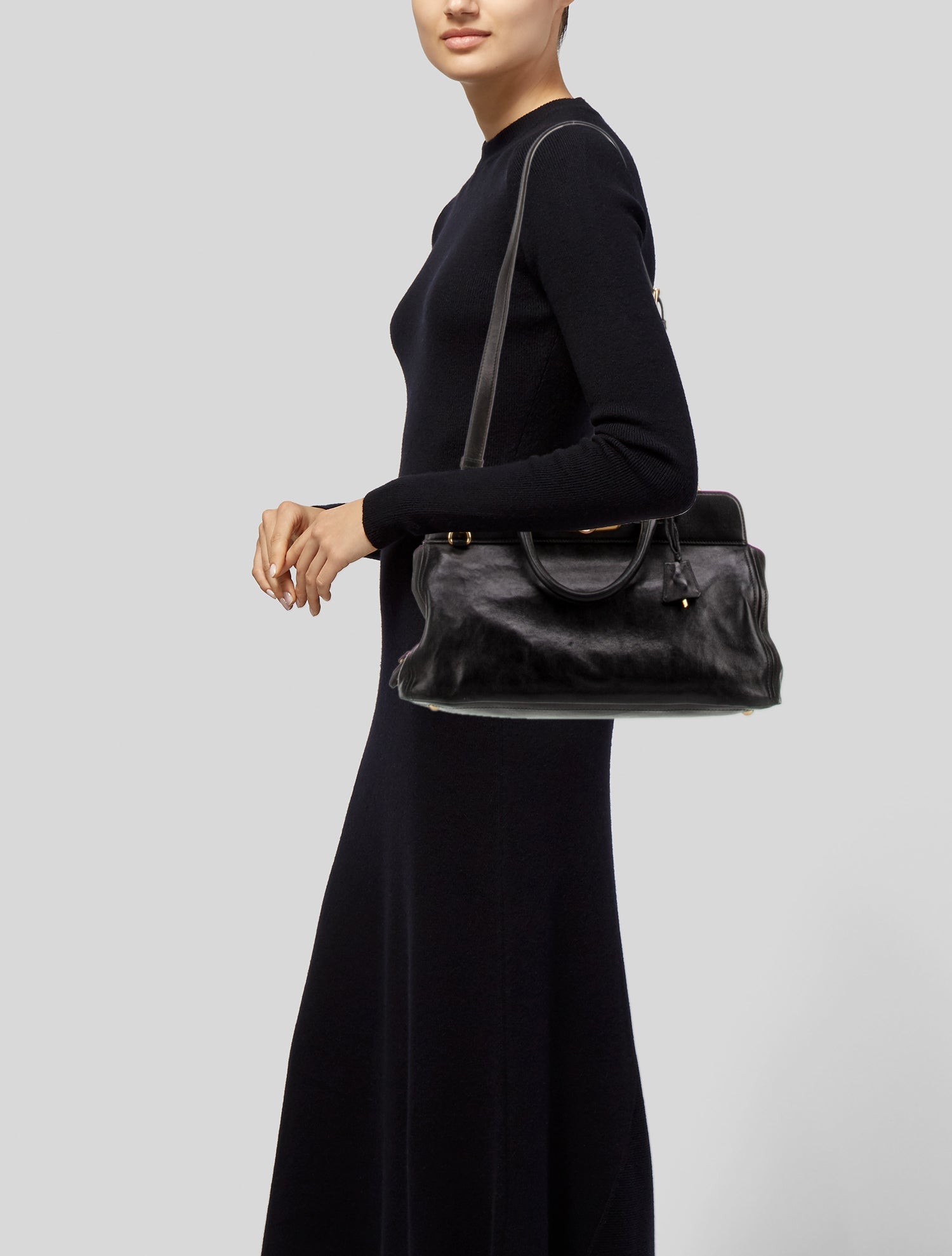 Prada Glace Calf Leather Shoulder Bag