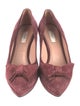 Prada Suede Bow Accents Pumps