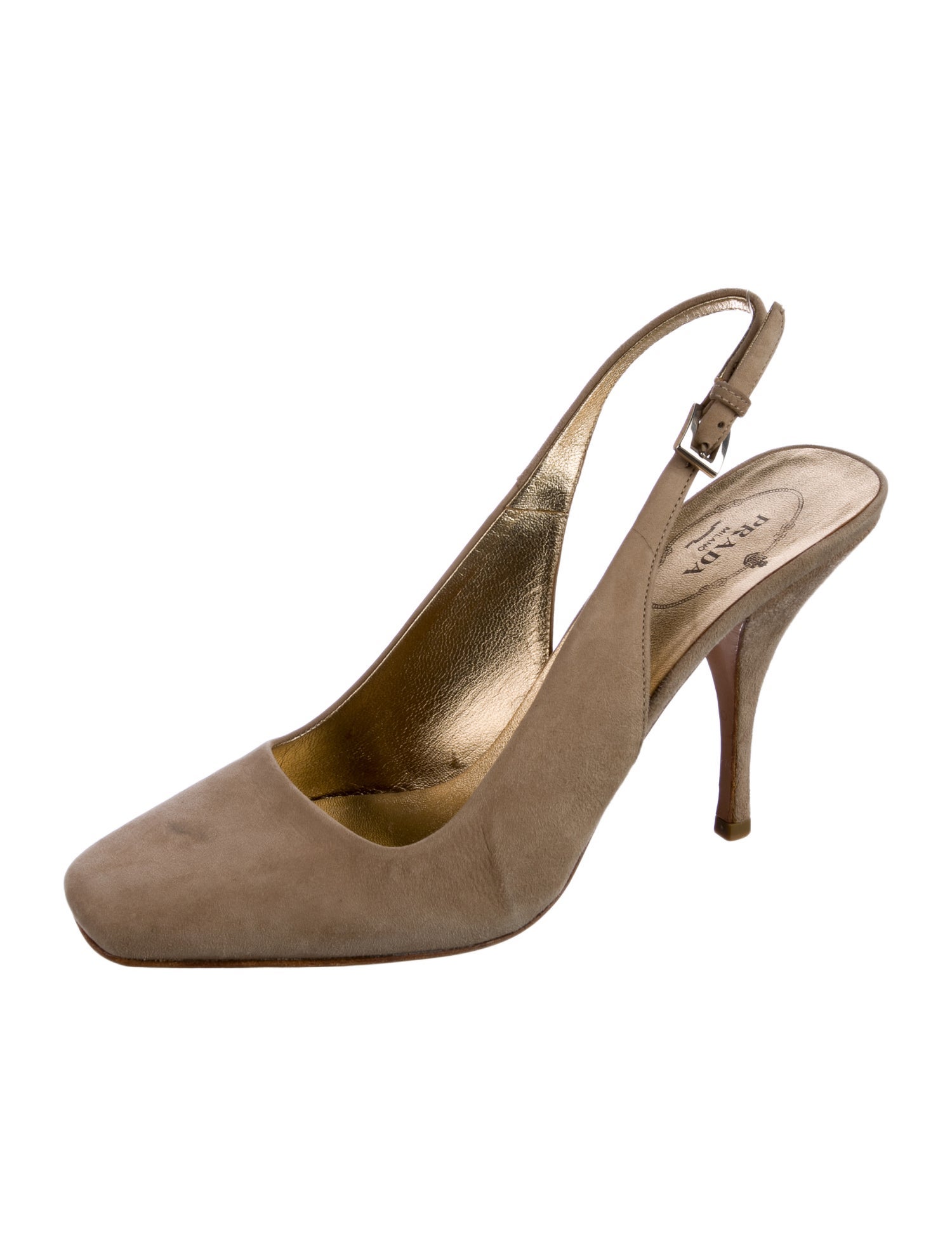 Prada Suede Slingback Pumps