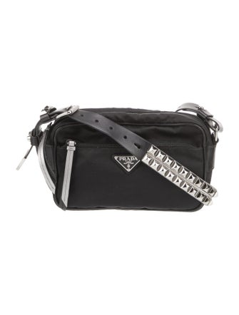 Prada Enameled Metal Triangle Elektra