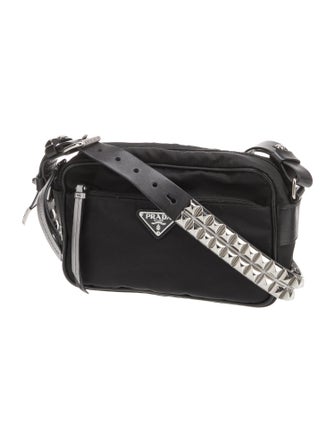 Prada Enameled Metal Triangle Elektra