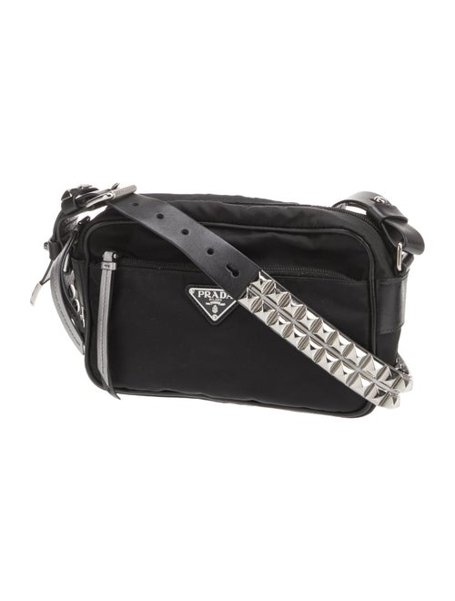 Prada Enameled Metal Triangle Elektra