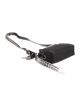 Prada Enameled Metal Triangle Elektra