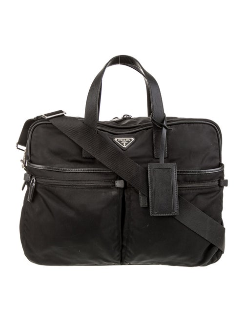 Prada Enameled Metal Triangle Briefcase