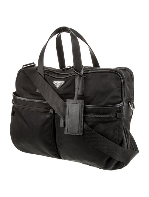 Prada Enameled Metal Triangle Briefcase